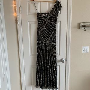 Black Beaded Formal Dress